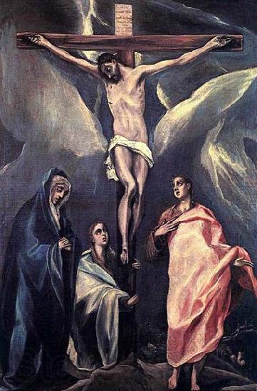 GRECO, El Christ on the Cross with the Two Maries and St John